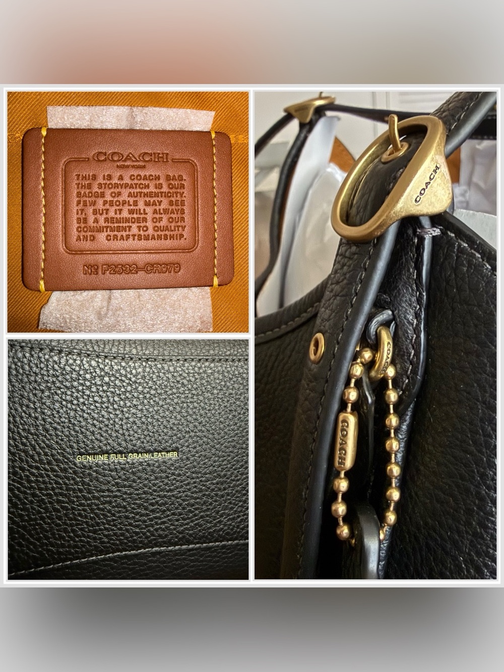 Coach Bella Medium Leather Shoulder Bag NWT - Picture 7 of 7